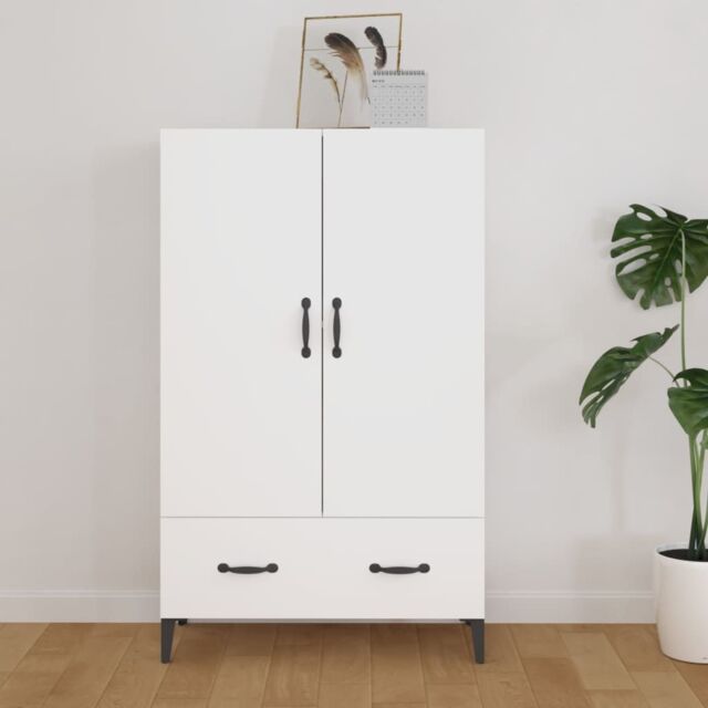 Berkfield Home Highboard White 70x31x115 cm Engineered Wood - Size: 70 x 31 x 115 cm - image 1