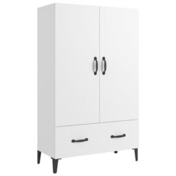 Berkfield Home Highboard White 70x31x115 cm Engineered Wood - Size: 70 x 31 x 115 cm - thumbnail 2