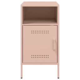 Berkfield Home Bedside Cabinets 2 pcs Pink 36x39x68 cm Steel - Size: 36 x 39 x 68 cm - thumbnail 6