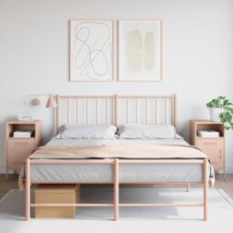 Berkfield Home Bedside Cabinets 2 pcs Pink 36x39x68 cm Steel - Size: 36 x 39 x 68 cm