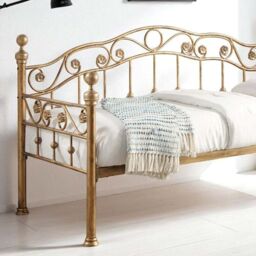 OAT Home Mayfair Antique Brass Effect Metal Single Day Bed & Guest Trundle in Bronze - thumbnail 5