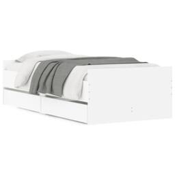Berkfield Home Bed Frame with Drawers without Mattress White 90x190 cm Single - thumbnail 1