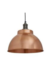 Industville Brooklyn Dome Pendant, 13 Inch, Copper, Pewter Holder in Copper - thumbnail 2