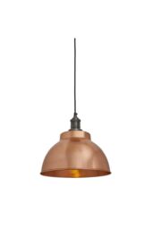 Industville Brooklyn Dome Pendant, 13 Inch, Copper, Pewter Holder in Copper - thumbnail 1