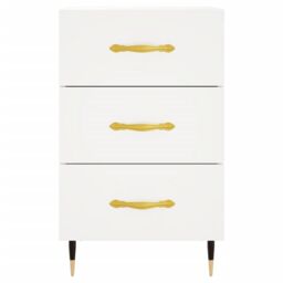 Berkfield Home Bedside Cabinet White 40x40x66 cm Engineered Wood - Size: 40 x 40 x 66 cm - thumbnail 5