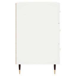 Berkfield Home Bedside Cabinet White 40x40x66 cm Engineered Wood - Size: 40 x 40 x 66 cm - thumbnail 6