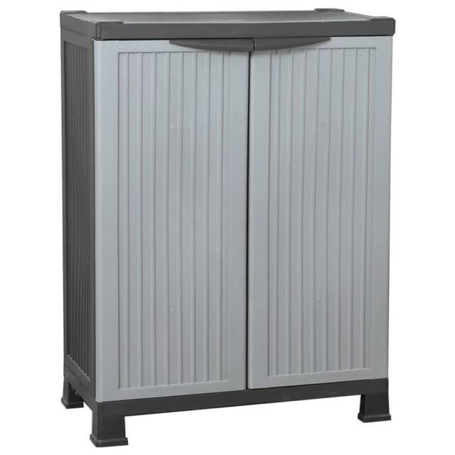 Berkfield Home Plastic Cabinet 68x39x92 cm in Grey - Size: 68 x 39 x 92 cm - image 1
