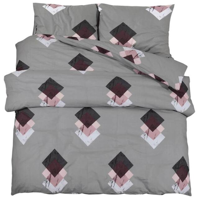 Berkfield Home Duvet Cover Set Grey 200x200 cm Cotton - image 1