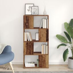 Berkfield Home Storage Unit Old wood Engineered wood 60 x 24 x 124 cm in Brown - thumbnail 1