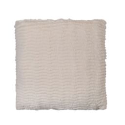 Hestia Ivory Ripple Cushion 50cm x 50cm in White - Size: 50 cm x 50 cm - thumbnail 1