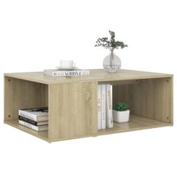 Berkfield Home Coffee Table Sonoma Oak 90x67x33 cm Engineered Wood in Brown - Size: 90 x 67 x 33 cm - thumbnail 5