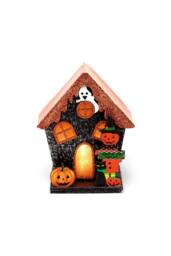 KDMD Trick or Treat Pumpkin House with LED Glow for Halloween in Orange
