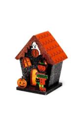 KDMD Trick or Treat Pumpkin House with LED Glow for Halloween in Orange - thumbnail 2