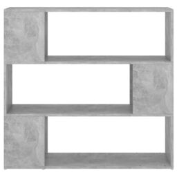 Berkfield Home Book Cabinet Room Divider Concrete Grey 100x24x94 cm - Size: 100 x 24 x 94 cm - thumbnail 5