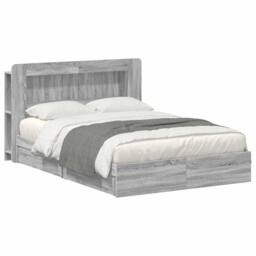 Berkfield Home Bed Frame with Storage Grey Sonoma 150 x 200 cm Engineered Wood - thumbnail 2