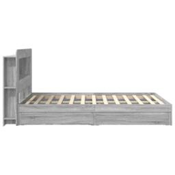 Berkfield Home Bed Frame with Storage Grey Sonoma 150 x 200 cm Engineered Wood - thumbnail 5