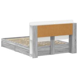 Berkfield Home Bed Frame with Storage Grey Sonoma 150 x 200 cm Engineered Wood - thumbnail 6