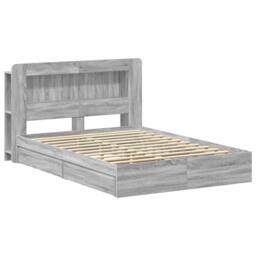 Berkfield Home Bed Frame with Storage Grey Sonoma 150 x 200 cm Engineered Wood - thumbnail 3