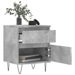 Berkfield Home Bedside Cabinets 2 pcs Concrete Grey 40x35x50 cm Engineered Wood - Size: 40 x 35 x 50 cm - thumbnail 4