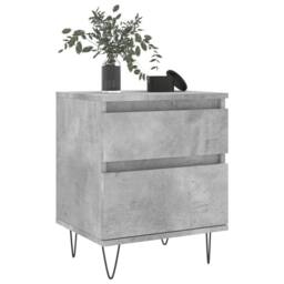Berkfield Home Bedside Cabinets 2 pcs Concrete Grey 40x35x50 cm Engineered Wood - Size: 40 x 35 x 50 cm - thumbnail 3