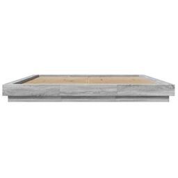 Berkfield Home Bed Frame without Mattress Grey Sonoma 180x200 cm Super King - thumbnail 4
