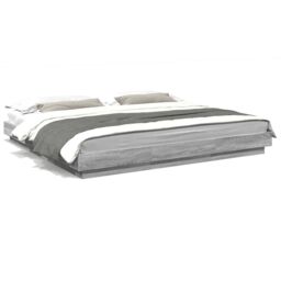 Berkfield Home Bed Frame without Mattress Grey Sonoma 180x200 cm Super King - thumbnail 2