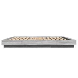 Berkfield Home Bed Frame without Mattress Grey Sonoma 180x200 cm Super King - thumbnail 5
