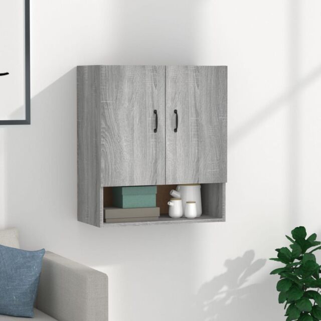 Berkfield Home Wall Cabinet Grey Sonoma 60x31x70 cm Engineered Wood - Size: 60 x 31 x 70 cm - image 1