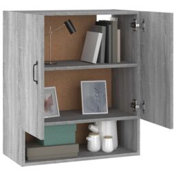 Berkfield Home Wall Cabinet Grey Sonoma 60x31x70 cm Engineered Wood - Size: 60 x 31 x 70 cm - thumbnail 4