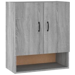 Berkfield Home Wall Cabinet Grey Sonoma 60x31x70 cm Engineered Wood - Size: 60 x 31 x 70 cm - thumbnail 2