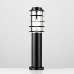 ValueLights Wharf Black Stainless Steel Outdoor 450mm Ground Post Bollard Light - thumbnail 4