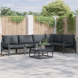 Berkfield Home Garden Sofa Set 5 pcs Anthracite Steel - thumbnail 1