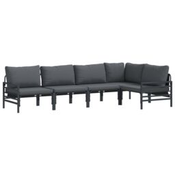 Berkfield Home Garden Sofa Set 5 pcs Anthracite Steel - thumbnail 2