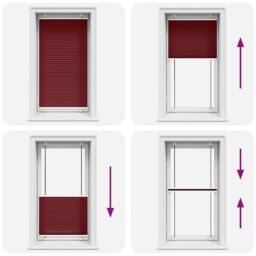 Berkfield Home Pleated Blind Bordeaux Red 70x100 cm Fabric Width 69.4 cm Polyester - thumbnail 7