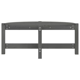 Berkfield Home Coffee Table Grey 87x48x35 cm Solid Wood Pine - Size: 87 x 48 x 35 cm - thumbnail 5