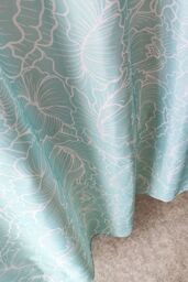 Neel Blue Flower Design Polyester Shower Curtain, Water Resistant Bathroom Curtains in Light Blue - Size: 180 cm width x 180 cm drop - thumbnail 5