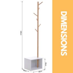 Pirlo Plush 180CM Tall Coat Stand With 8 Hooks in Brown - thumbnail 4