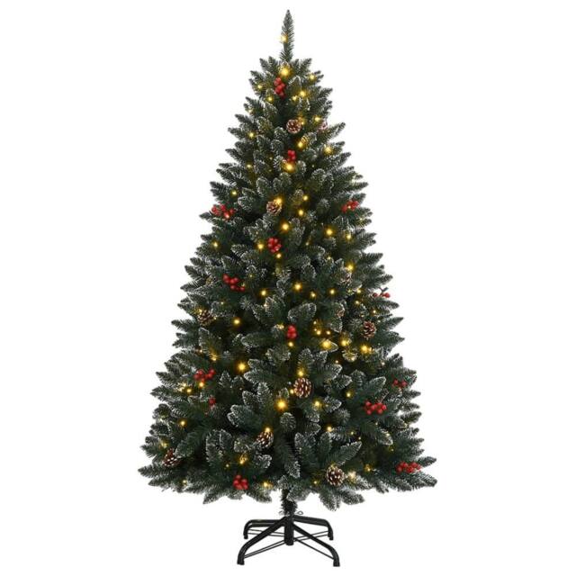 Berkfield Home Artificial Christmas Tree 300 LEDs 180 cm in Green - image 1