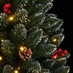 Berkfield Home Artificial Christmas Tree 300 LEDs 180 cm in Green - thumbnail 8