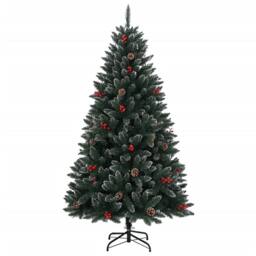 Berkfield Home Artificial Christmas Tree 300 LEDs 180 cm in Green - thumbnail 3
