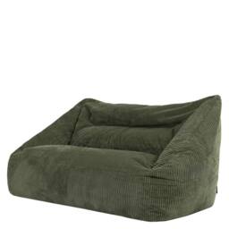 icon Bean Bag Sofa & Footstool Bundle, Jumbo Corduroy in Green - Size: Medium - thumbnail 4