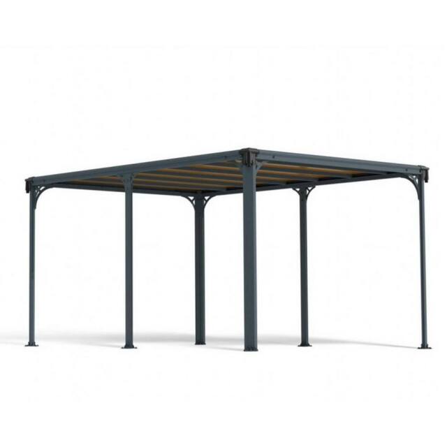 Palram Milano 4300 Garden Gazebo, Polycarbonate, L426 x W309 x H225 cm - Grey - image 1