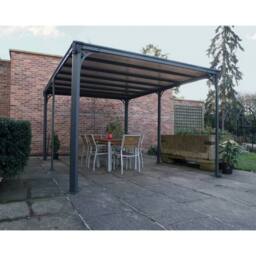 Palram Milano 4300 Garden Gazebo, Polycarbonate, L426 x W309 x H225 cm - Grey - thumbnail 2