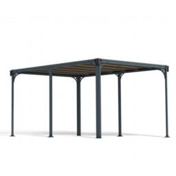 Palram Milano 4300 Garden Gazebo, Polycarbonate, L426 x W309 x H225 cm - Grey - thumbnail 1