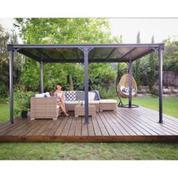 Palram Milano 4300 Garden Gazebo, Polycarbonate, L426 x W309 x H225 cm - Grey - thumbnail 7