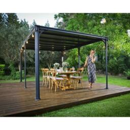 Palram Milano 4300 Garden Gazebo, Polycarbonate, L426 x W309 x H225 cm - Grey - thumbnail 6