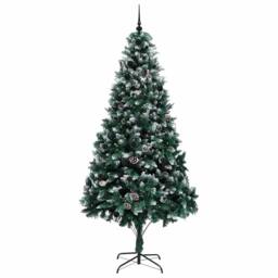 Berkfield Home Artificial Christmas Tree with 300 LEDs with Stand Green 240 cm - thumbnail 4