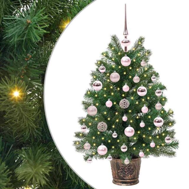Berkfield Home Artificial Christmas Tree with 150 LEDs Green 75 cm PE & PVC - image 1