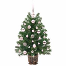 Berkfield Home Artificial Christmas Tree with 150 LEDs Green 75 cm PE & PVC - thumbnail 3