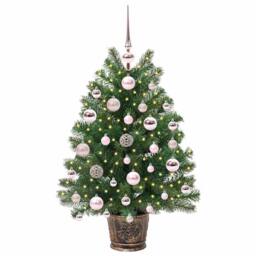 Berkfield Home Artificial Christmas Tree with 150 LEDs Green 75 cm PE & PVC - thumbnail 2